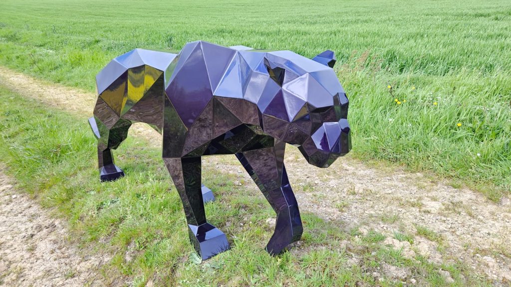 Sculpture panthère en acier artisanal - BZH Design Acier